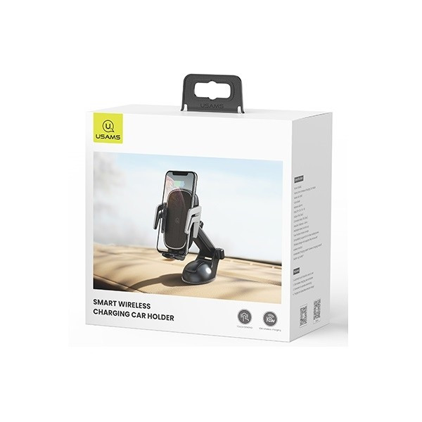 Uchwyt samochodowy indukcyjny 10W na deske rozdzielcza czarny CD101ZJ01