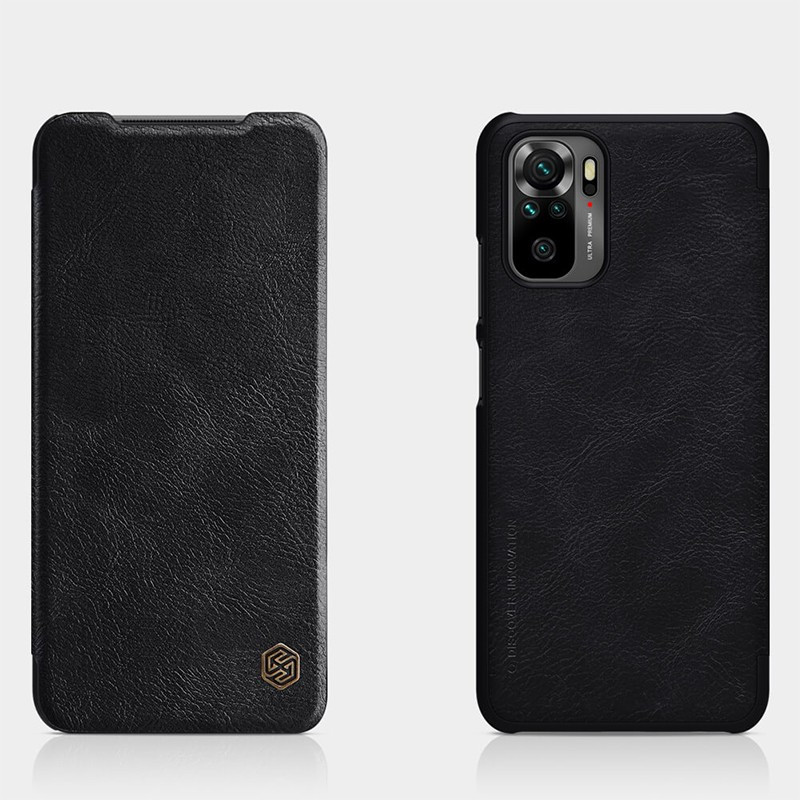 Etui Qin Leather Xiaomi Redmi Note 10 4G/Note 10s Czarne