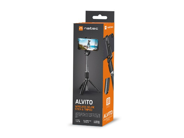 Selfie stick tripod bezprzewodowy Alvito BT 4.0 Czarny 