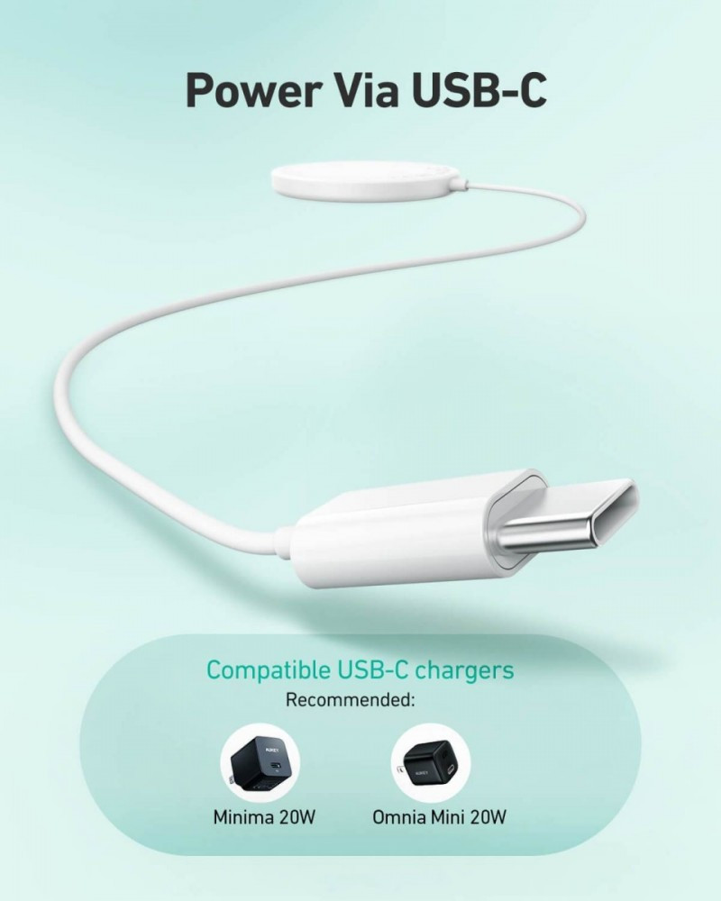 LC-A1 White ładowarka bezprzewodowa MagSafe Qi 15W USB C