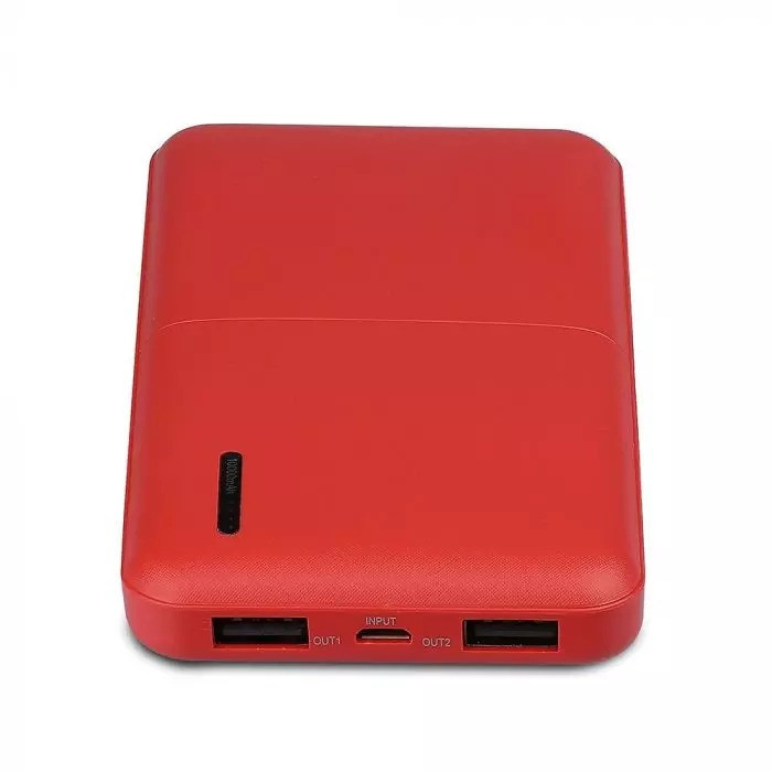 Power Bank 10000 mAh 2A Czerwony 