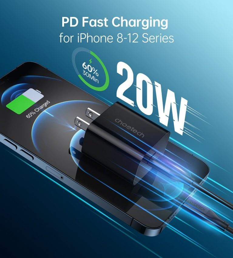 PD5005 Black Ładowarka sieciowa 1xUSB-C Power Delivery 3A 20W 