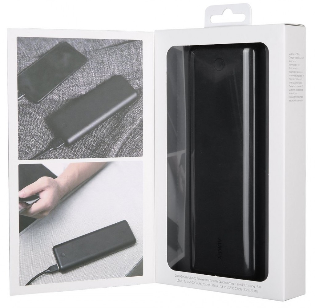 PB-XD26 Black ultraszybki Power Bank | 26800 mAh | 2xUSB | 6A | Quick Charge 3.0 | Power Delivery | kabel USB-C