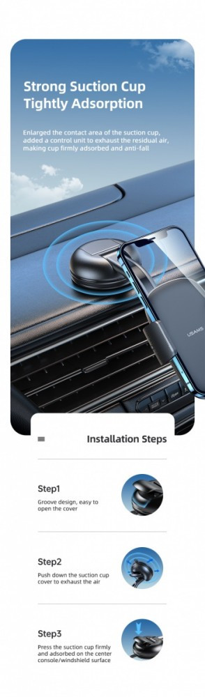 Uchwyt na kokpit lub do szyby US-ZJ063 Czarny 