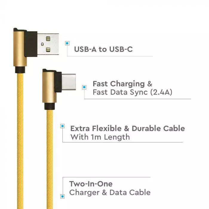 Kabel USB M - USB Typ-C M 1M 2.4A 