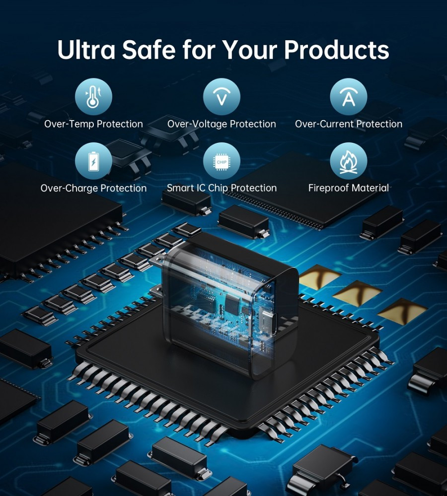 PD5005 Black Ładowarka sieciowa 1xUSB-C Power Delivery 3A 20W 