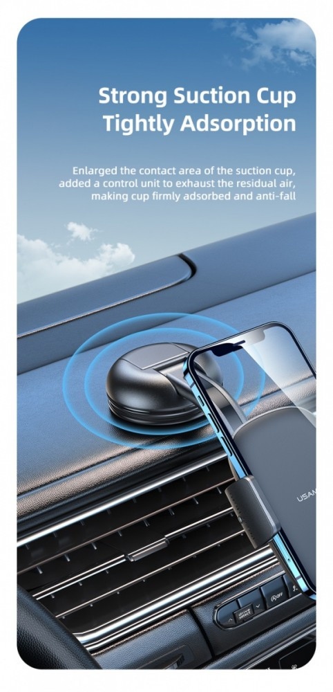 Uchwyt na kokpit lub do szyby US-ZJ063 Czarny 