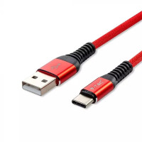 Kabel USB Typ-C 1M 2.4A Czerwony 