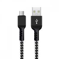Kabel micro USB fast charge 2.4A 2m MCE483 Czarny 